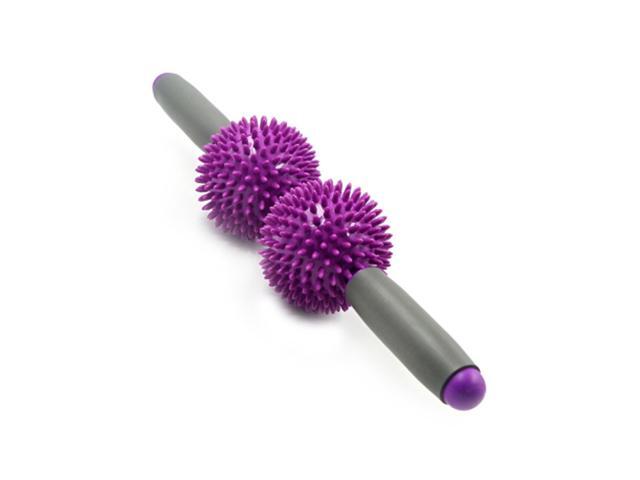 Gemdeck Fascia Massage Roller Sticks,Muscle Roller Sticks Deep Tissue for Neck, Leg, Back, Body Yoga Massage Stick 2 Balls Tools