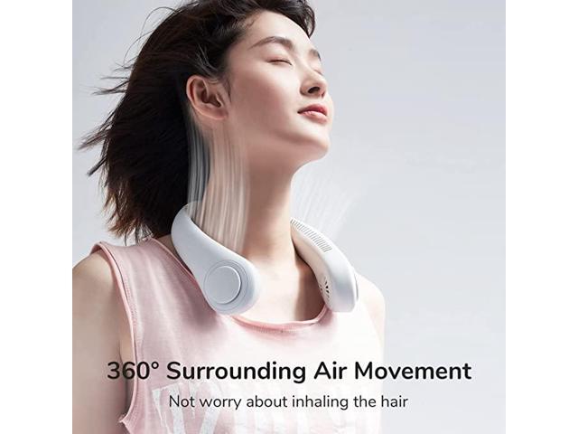 Gemdeck Portable Neck Fan, 3000 mAh Hands Free Bladeless Fan,Wearable Personal Fan 3 Speeds