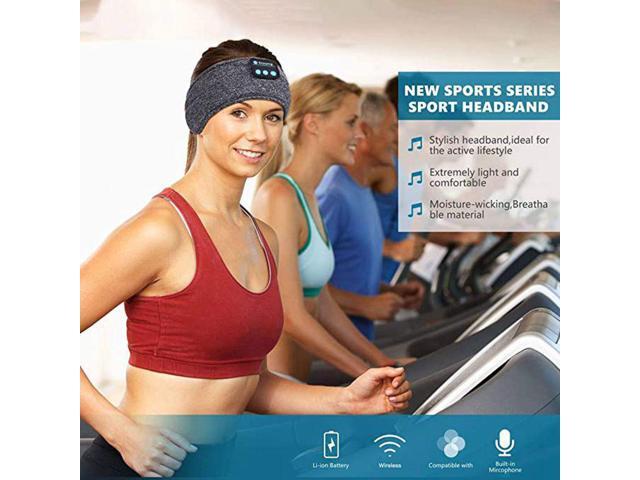 Gemdeck Bluetooth Sleeping Headphones Sports Headband Thin Soft Elastic Comfortable Wireless Music Earphones Eye Mask for Side Sleeper