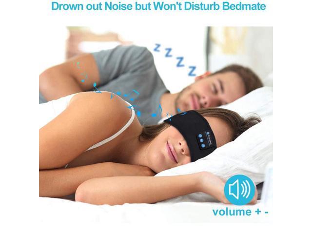 Gemdeck Bluetooth Sleeping Headphones Sports Headband Thin Soft Elastic Comfortable Wireless Music Earphones Eye Mask for Side Sleeper