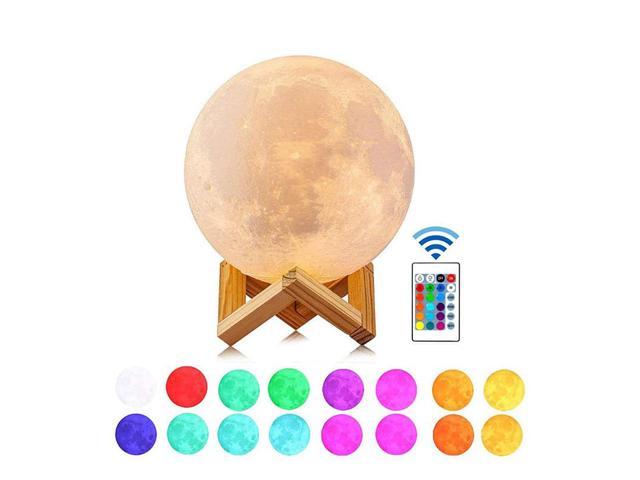Photos - Chandelier / Lamp Gemdeck Moon Lamp, LOGROTATE 16 Colors LED Night Light 3D Printing Moon Li