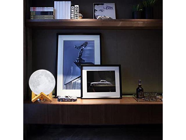 Gemdeck Moon Lamp, LOGROTATE 16 Colors LED Night Light 3D Printing Moon Light with Stand & Remote/Touch Control and USB Rechargeable 10cm
