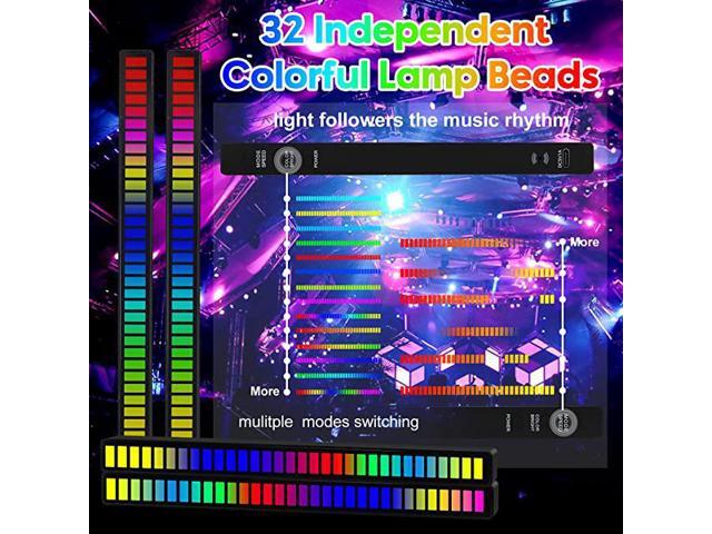 Gemdeck RGB Rechargeable Sound Control Light,Wireless Voice-Activated Music Rhythm Lights