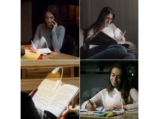 Gemdeck Rechargeable Book Light Mini 7 LED Reading Light 3-Level Flexible Easy Clip Lamp Read Night Reading Lamp in Bed