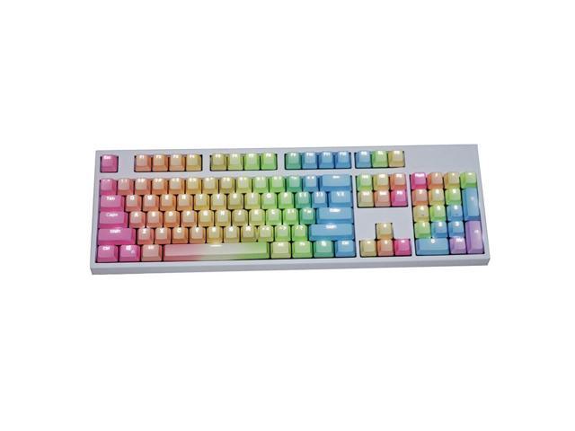Gemdeck Mechanical Gaming Keyboard, 104 Keys White Backlit Keyboards, USB Wired Keyboard Yellow