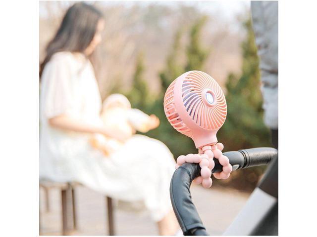 Gemdeck Small Portable Fan Rechargeable and Handheld USB Cooling Fan Mini Stroller Fan Clip-on