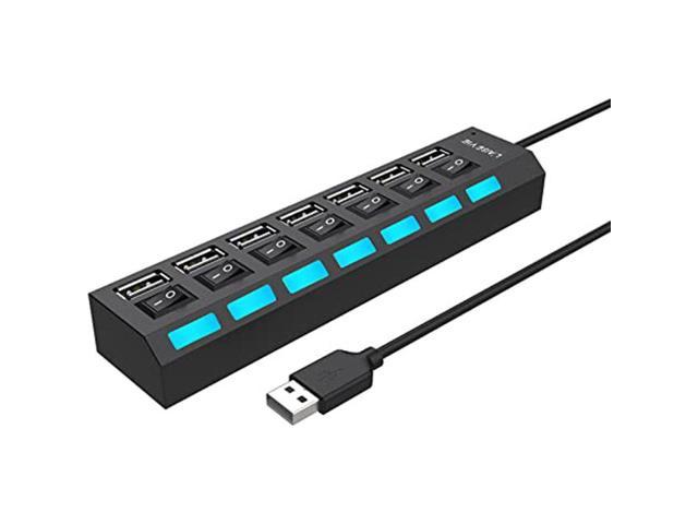 Gemdeck Multi-Port USB Splitter, 7-Port USB Hub with Independent Power Switch