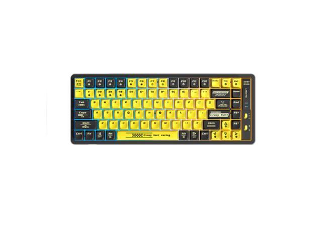 Gemdeck Mechanical Keyboard Wireless Compact PC Keyboard Gaming Keyboard Black/Yellow
