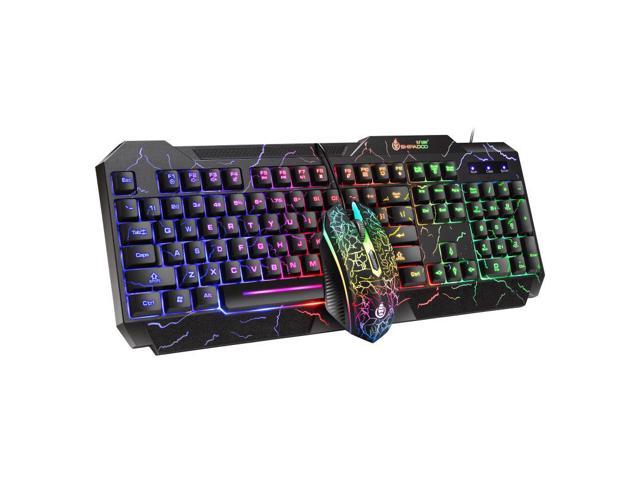 Gemdeck RGB Gaming Keyboard Adjustable Breathing Backlight Mechanical Feel Keyboard