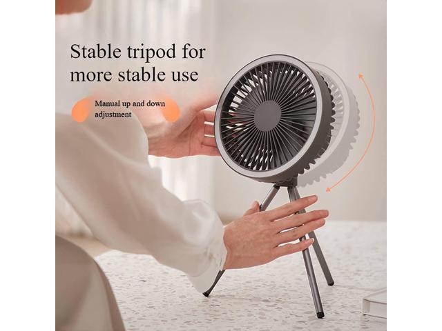 Gemdeck Rechargeable Portable Fan Camping Fan with Hook Tripod Fan