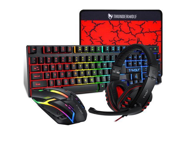 Gemdeck Gaming Keyboard and Mouse and Headset and Mouse Pad