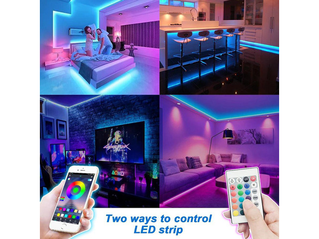 Gemdeckv Led Lights for Bedroom Reemeer, Led Strip Lights Music Sync Color Changing Led Lights with App Control and Remote, Led Light Strips for...