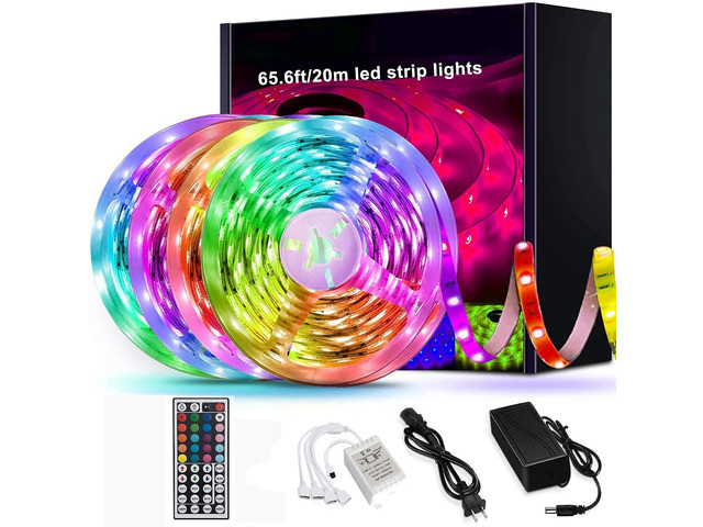 Gemdeckv Led Lights for Bedroom Reemeer, Led Strip Lights Music Sync Color Changing Led Lights with App Control and Remote, Led Light Strips for...