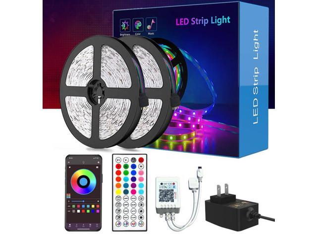 Gemdeck 32.8*2 Feet Bluetooth Smart App Music RGB Colorful Changing Led Light Strip with DIY Remote