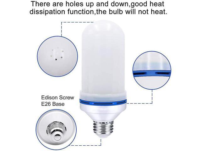 Gemdeck Flame Lamp Flame Effect Bulb, LED Flickering Light Bulb 2Pack