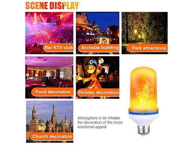Gemdeck Flame Lamp Flame Effect Bulb, LED Flickering Light Bulb 2Pack