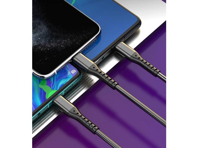 Gemdeck Multi USB Charger Cable Retractable 3 in 1 Multiple Charging Cord Adapter Black