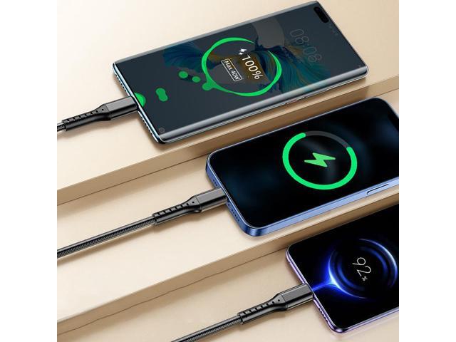 Gemdeck Multi USB Charger Cable Retractable 3 in 1 Multiple Charging Cord Adapter Black