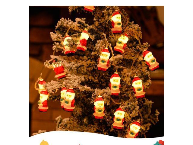 Gemdeck Christmas Santa Head Lights 9.8Ft 20 LED Lights Xmas Tree String Lights