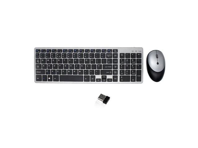 Gemdeck Wireless Keyboard 2.4GHz Ultra Slim Rechargeable Wireless Keyboard