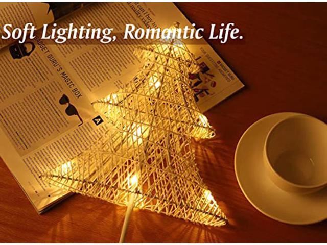 Gemdeck Desktop Christmas Tree Lamp, Battery Cotton Thread Mini Christmas Tree with Lights