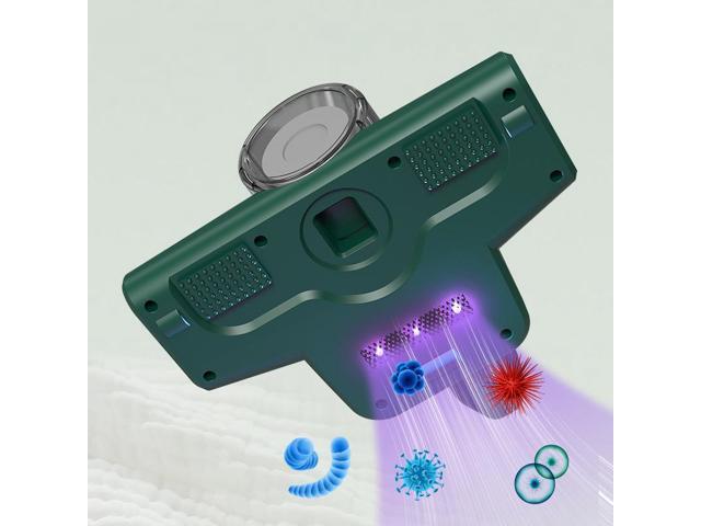 Gemdeck Bed Vacuum Cleaner, Handheld Deep Mattress Cleaner high-Frequency Double Beat UV Mattress Vacuum Cleaner Green