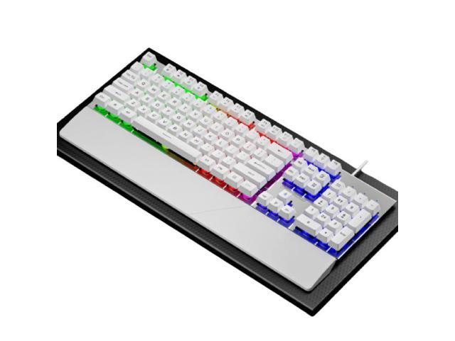 Gemdeck Wired Gaming Keyboard RGB Backlight Mechanical Gaming Keyboard White