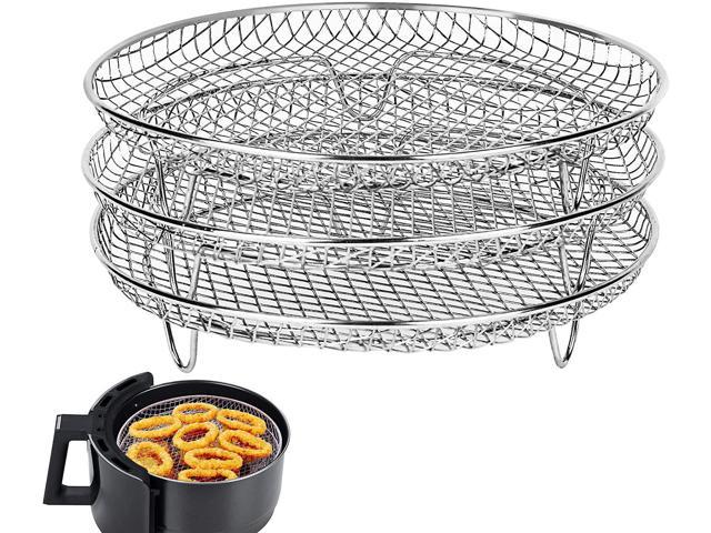 Gemdeck 8 inch Air Fryer Baskets Stackable Crisper Basket for Air Fryer 304 Stainless Steel Crisper Basket for Oven Deep Fryer photo