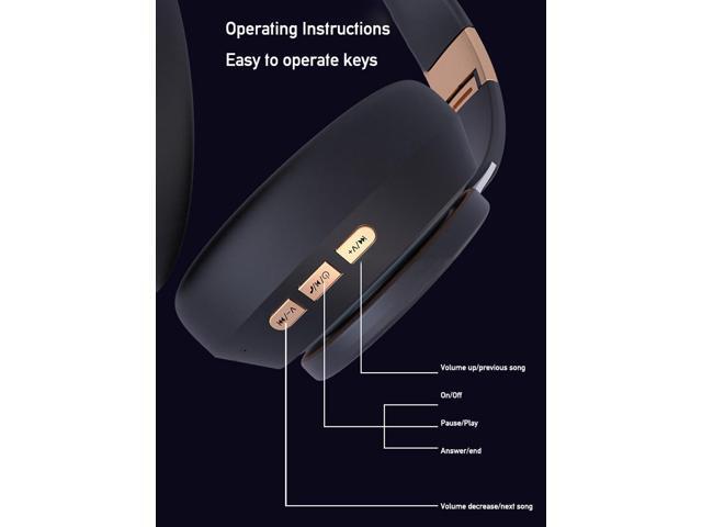 Gemdeck Headset Bluetooth Stereo Headset Card, Wired Stereo Foldable Sports Music Bluetooth Headset