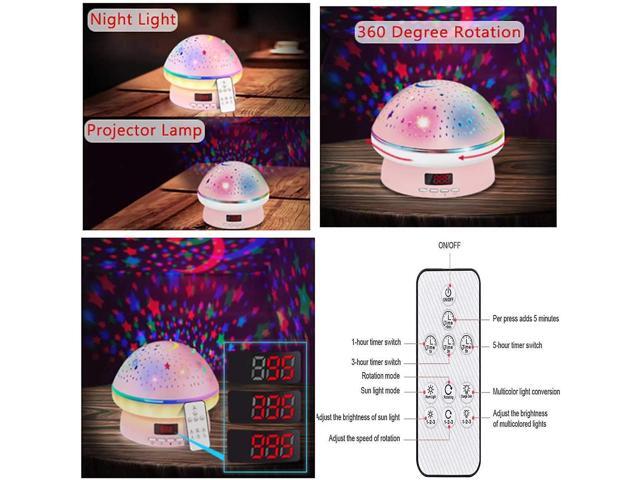 Gemdeck Led Starry Night Sky Projector Lamp,star Projector Night Light,pink