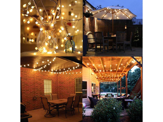 Gemdeck Plug in LED String Lights, 6m 40 LED Bulb Warm White Globe Fairy Lights for Holiday/Christmas/Wedding/Party Indoor Outdoor Decoration