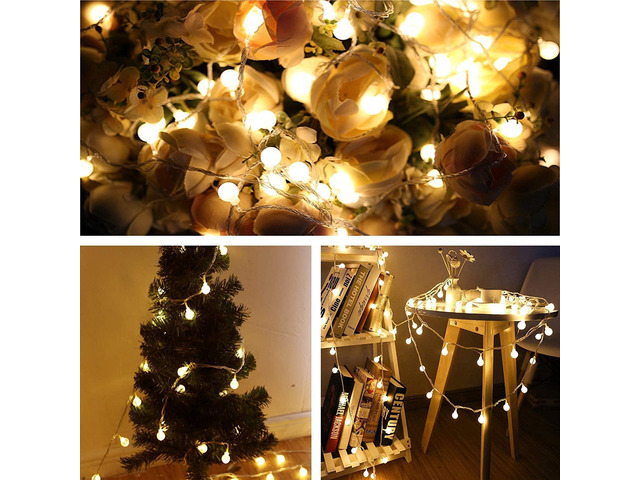 Gemdeck Plug in LED String Lights, 6m 40 LED Bulb Warm White Globe Fairy Lights for Holiday/Christmas/Wedding/Party Indoor Outdoor Decoration