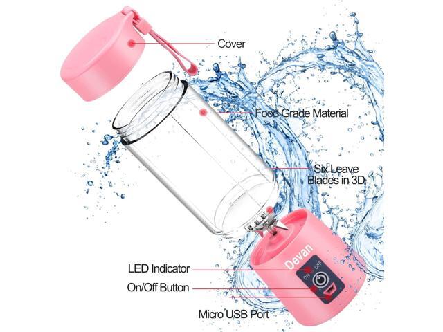 Gemdeck Portable Blender Smoothies Personal Blender Mini Shakes Juicer Cup USB Rechargeable
