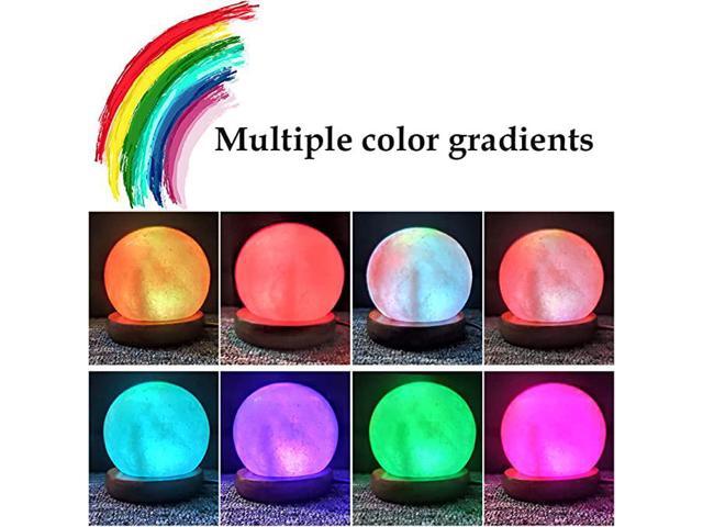 Gemdeck USB Himalayan Salt Lamp, round crystal salt stone lamp for home decoration