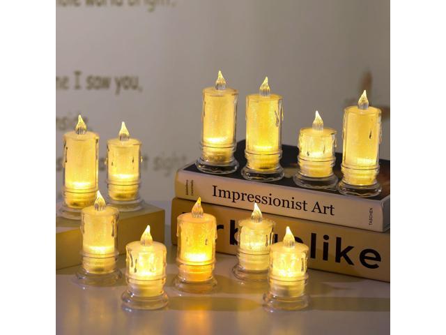 Gemdeck 24pcs LED Tea Lights Candles Flameless Candle Lights Perfect for Valentines Day Medium