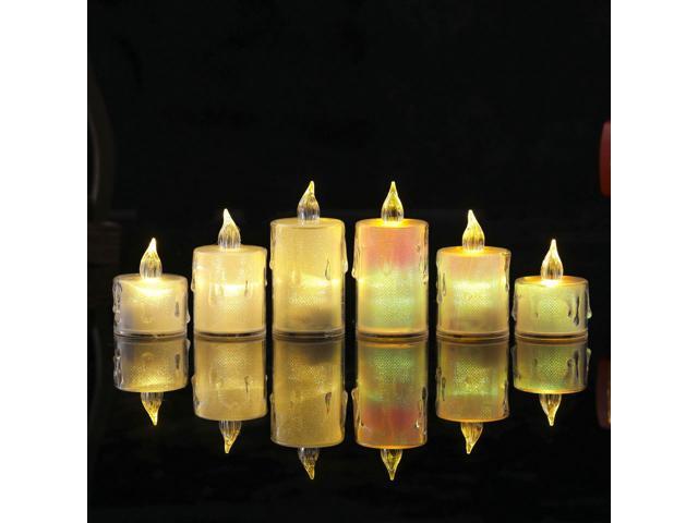 Gemdeck 24pcs LED Tea Lights Candles Flameless Candle Lights Perfect for Valentines Day Medium