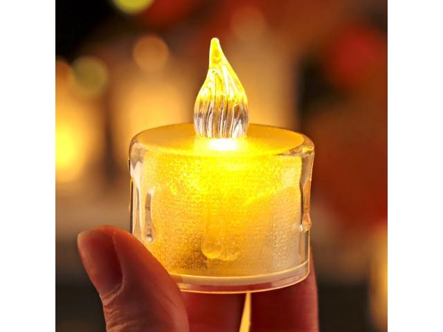 Gemdeck 24pcs LED Tea Lights Candles Flameless Candle Lights Perfect for Valentines Day Medium