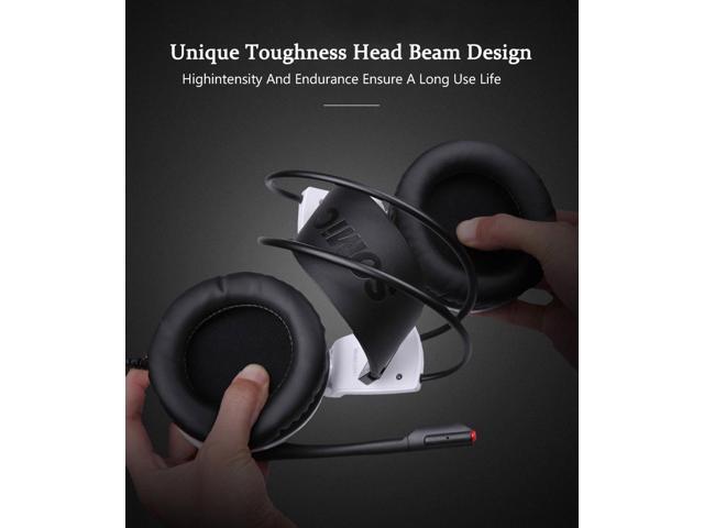 Gemdeck Black Gaming Headset Wired Headphones with Noise Cancelling Mic for Computer