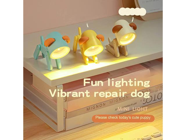 Gemdeck 4pcs Led Night Lights Puppy Dog Night Lamp Portable Desk Lamp