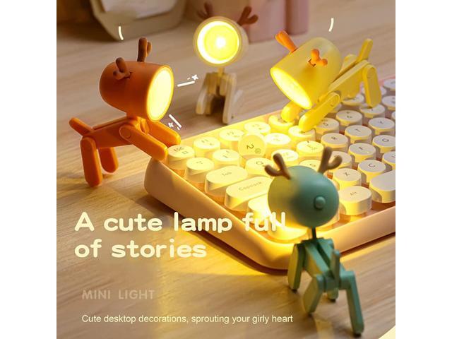 Gemdeck 4pcs Led Night Lights Cute Rabbit Night Lamp Portable Desk Lamp