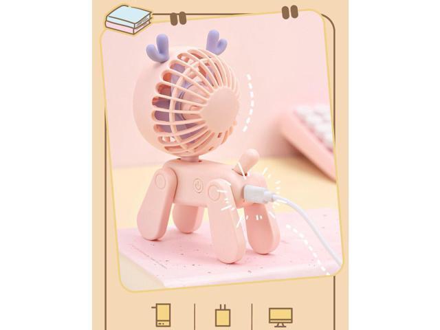 Gemdeck USB Desk Fan Portable Mini Puppy Dog Desk Fan Table Fan