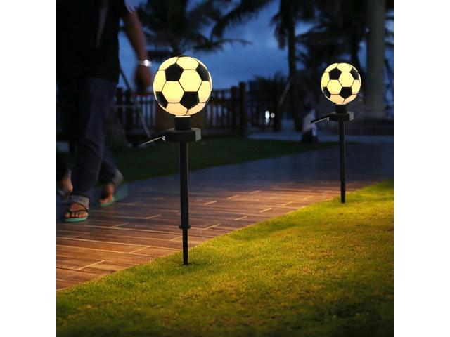 Photos - Chandelier / Lamp Gemdeck 2pcs Football Shaped Solar Pathway Lights Soccer Solar Powered Law