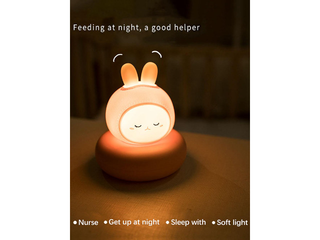 Gemdeck Children's Night Light Rabbit Baby Nightlight For Home Kid USB Cartoon Led Lamp