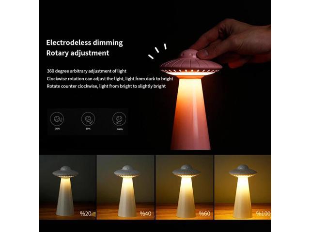 Gemdeck Flying Saucer LED Table Lamp Eye Protection USB Rechargeable Dimming Atmosphere Light Reading Night Light Bedside Decor