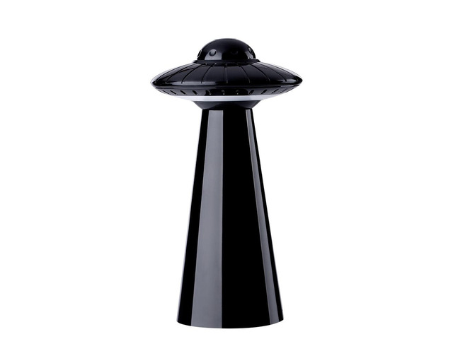 Gemdeck Flying Saucer LED Table Lamp Eye Protection USB Rechargeable Dimming Atmosphere Light Reading Night Light Bedside Decor Black