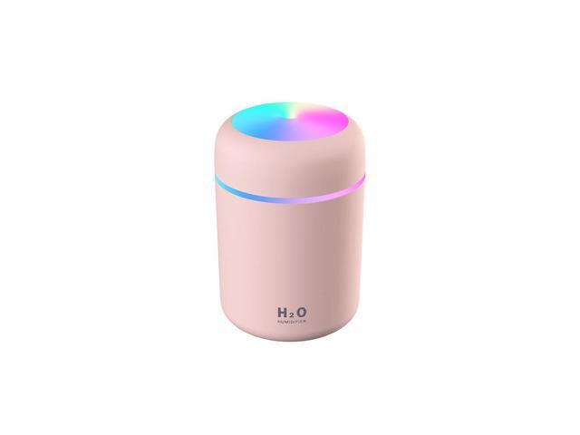 Gemdeck 300ml Mini Air Humidifier Ultrasonic Aroma Essential Oil Diffuser Auto Shut-off USB Mist Sprayer Home Car Air Humidifier Light Pink