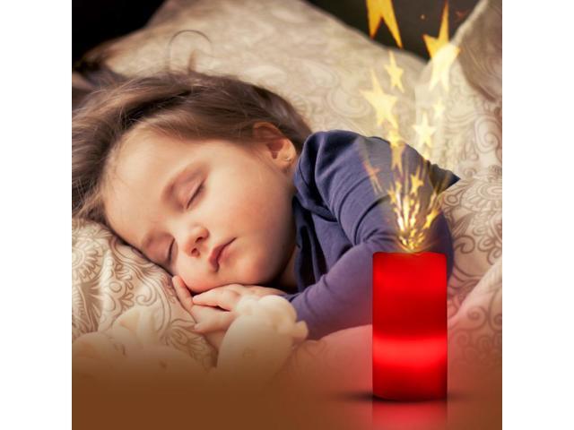 Gemdeck Candle Projection Lamp Rotating Timer with Remote Control Nightlight Candles