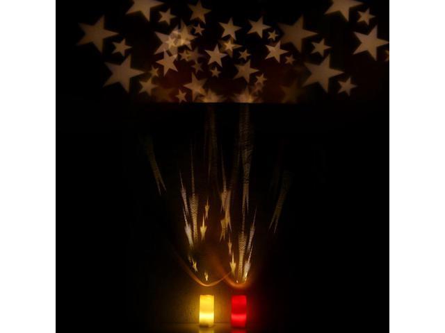 Gemdeck Candle Projection Lamp Rotating Timer with Remote Control Nightlight Candles