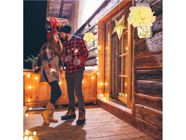 Gemdeck Hanging Lantern Mason Jar Lights Wooden Board Led Mason Jar Wall Lights
