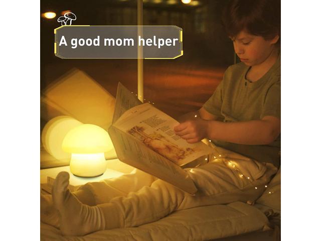 Mushroom Lamp, Rechargeable Mushroom Night Light, Multi-Color LED Mushroom Nightlight